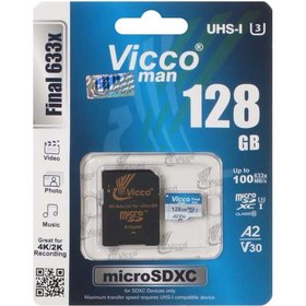 کارت حافظه 128 گیگابایت ویکومن مدل Vicco Man Final 633x U3